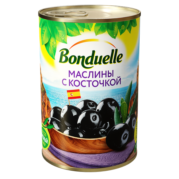 Маслины Bonduelle с косточкой, 300 г