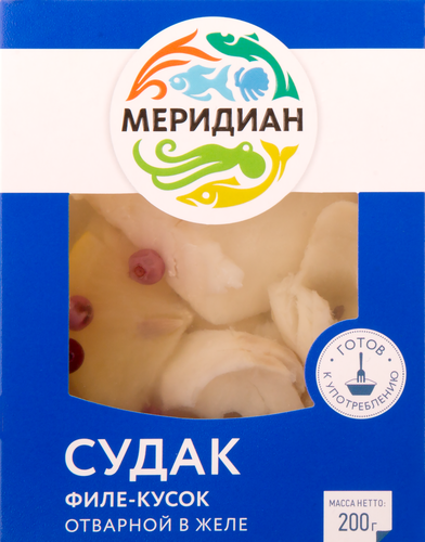 

Судак Меридиан филе-кусок отварной в желе 200 г