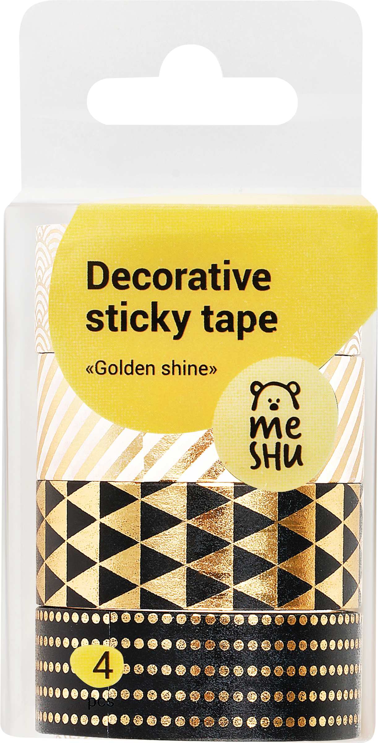 

Набор лент клейких MESHU Golden shine, декоративные Арт. MS_36919 MS_36923, 4шт