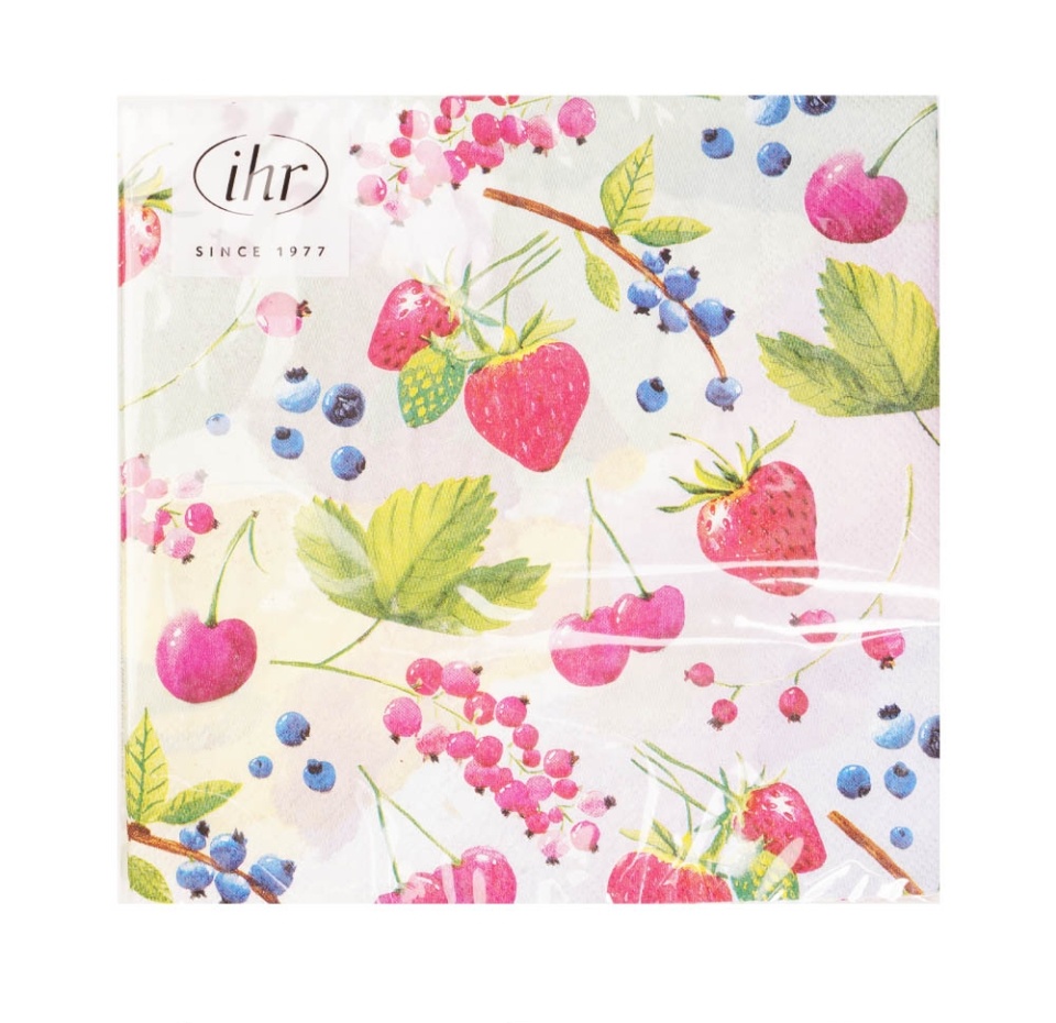 

Салфетки бумажные Sorbet 33х33см 3-сл розовые IHR 1 уп. 20 шт Германия