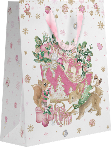 

Пакет подарочный Pink magic, с блестками, 31.5х25.5х11 см Арт. LVT в ассортименте 1 шт.