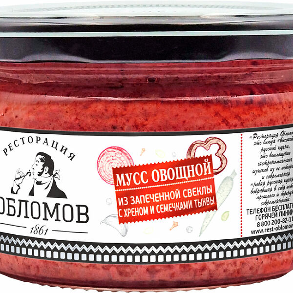 Мусс овощной Ресторация Обломов свекла хрен семена тыквы 240г