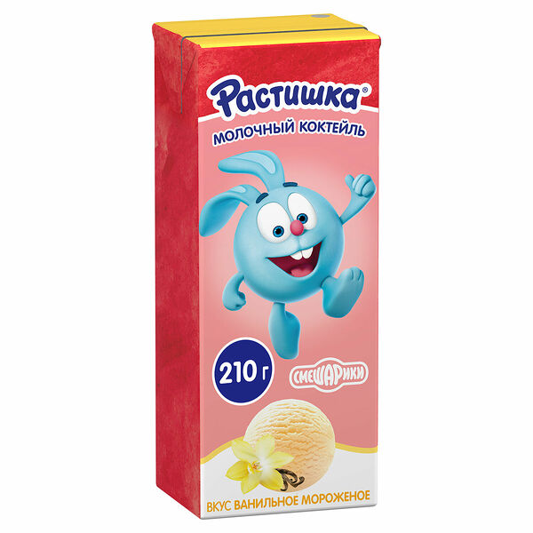 Коктейль Молочный Растишка 2% Ванильное Мороженое 210г