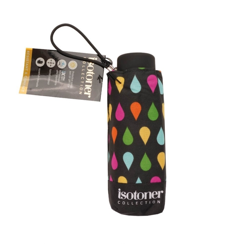 

Зонт Isotoner Капли ультра тонкий 5 сложений