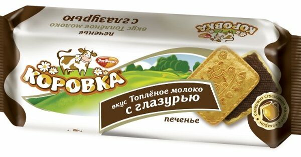 Печенье Коровка Топлёное молоко с глазурью