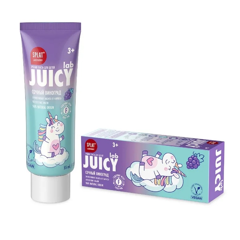 

Зубная паста детская Splat Juicy Lab 3+ виноград 55 мл