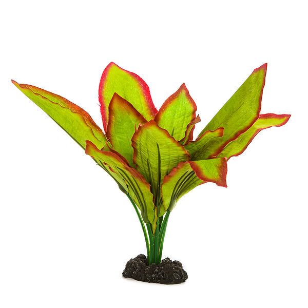 Декор для аквариума Растение шелковое Эхинодорус Озирис, 20см