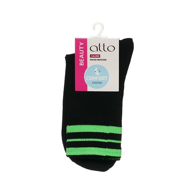 Женские носки Atto C1456 трикотажные , черные , р.23-25
