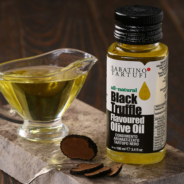 Масло оливковое с черным трюфелем Сабатино Тартуфи рафинированное с добавлением нерафинированного от КуулКлевер Италия, 100 мл