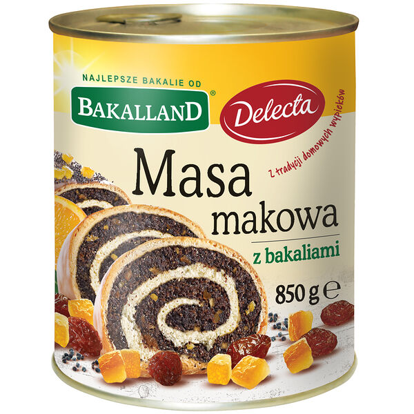 Масса маковая с сухофруктами Bakalland Delecta 850г