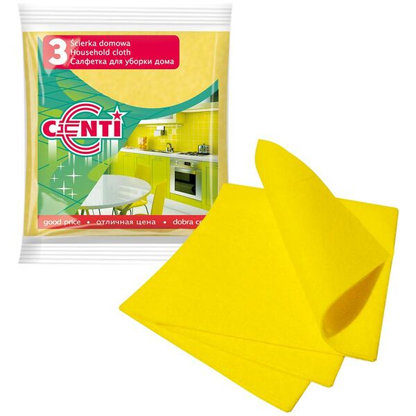 Салфетка Centi из вискозы толстая 35х38 см 3 шт