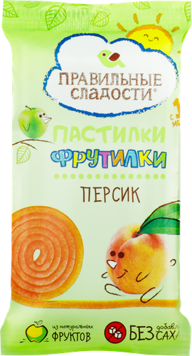 

Пастилки Правильные сладости Фрутилки персик 15 г