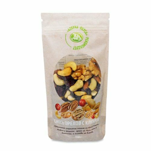 Смесь орехов Азбука Вкуса с сушеной клюквой