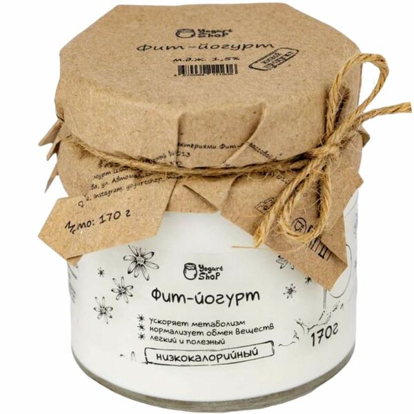 Продукт Yogurt Shop Фит-Йогурт кисломолочный термостатный 1.5%, 170г