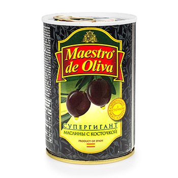 

Оливки черные Maestro de Oliva супергигант с косточкой