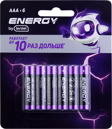 Элемент питания ENERGY BY LENTEL Alkaline battery, Арт. AAA LR03-6B