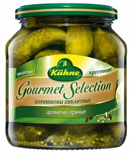 Корнишоны ароматно-пряные Kühne пикантные