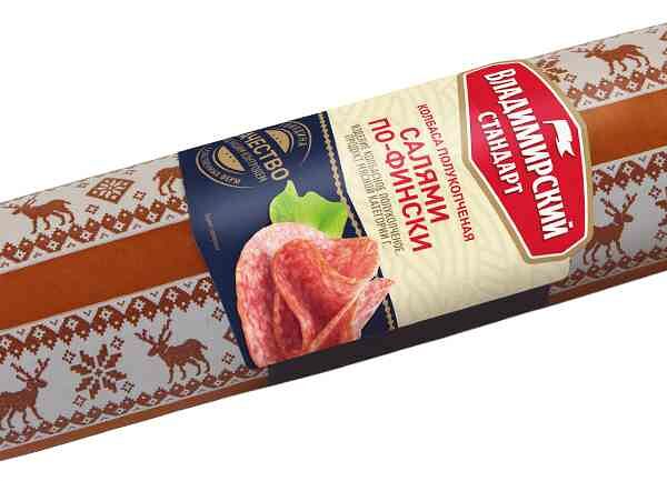 Колбаса полукопчёная Владимирский стандарт Салями по-фински