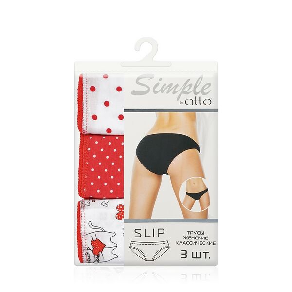 Женские трусы Atto Simple TK-46, L, 3шт