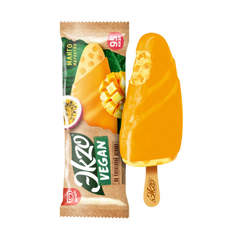 

Мороженое на кокосовой основе Эkzo Vegan манго-маракуйя 70 г