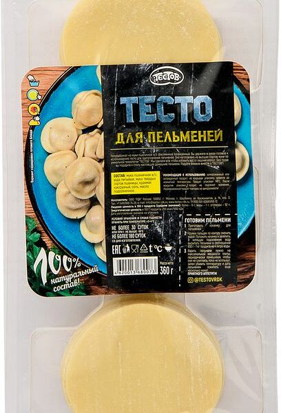 Тесто для пельменей Тестов, 360г