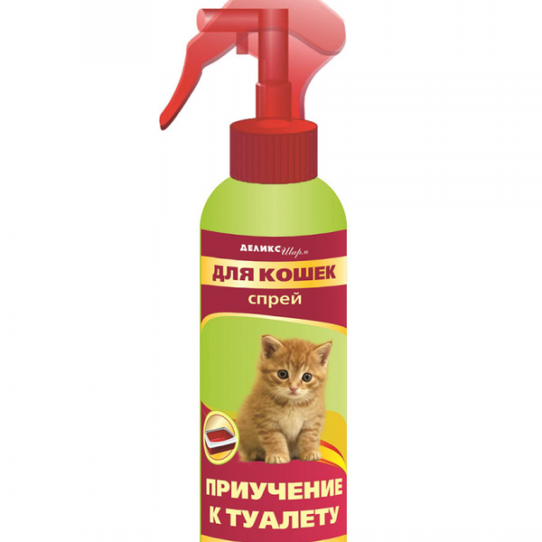 Спрей для котят и кошек Деликс Приучение к туалету, 200 мл