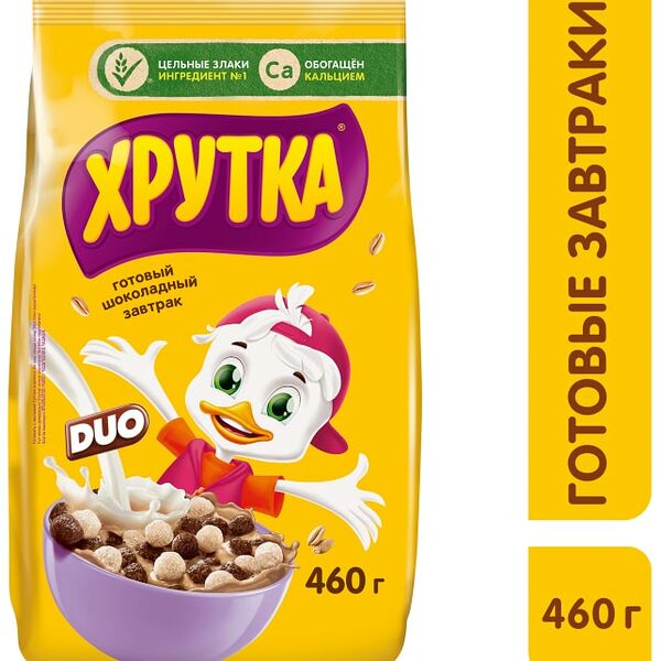 Готовый завтрак Хрутка Duo Шоколадный обогащенный кальцием 460г