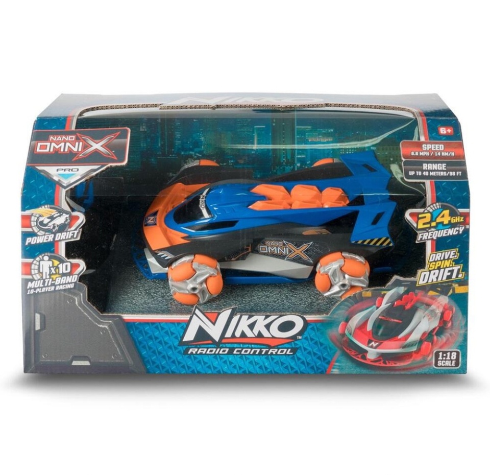 

Машинка на радиоуправлении Nano Omni X Future синяя, Nikko, 20 см