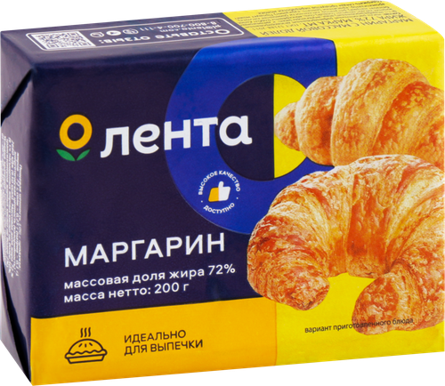 

Маргарин ЛЕНТА 72%, 200г