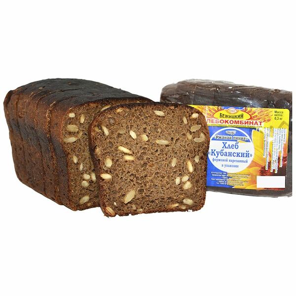 Хлеб Бежицкий Хлебокомбинат Кубанский форм ржано-пшеничный