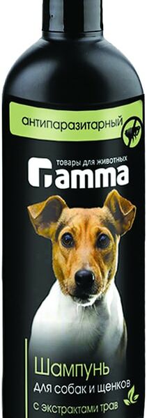 Шампунь для собак и щенков Gamma антипаразитарный с экстрактом трав 250мл