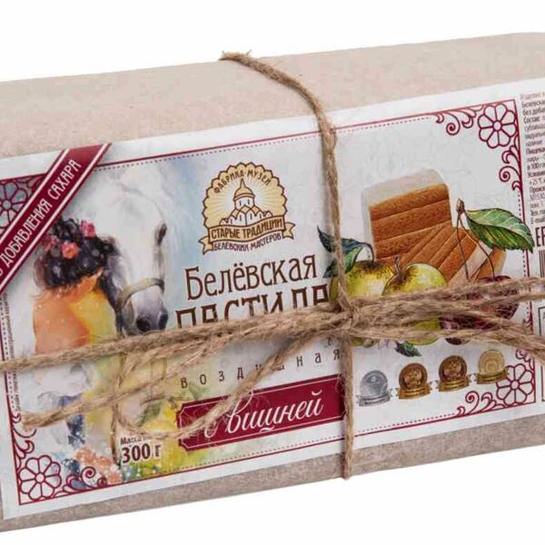 Пастила Белёвская воздушная Старые традиции с вишней, без сахара