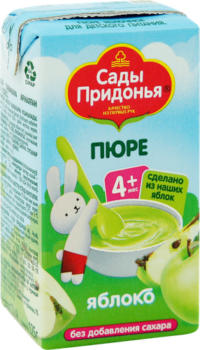 

Пюре Сады Придонья яблоко с 4 месяцев 125 г