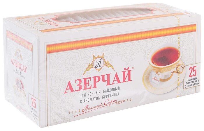 Чай черный Азерчай  бергамот пакетированный 25х2 г