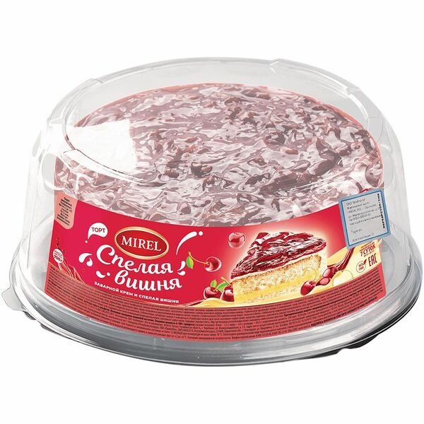 Торт Mirel Спелая вишня бисквитный, 700г