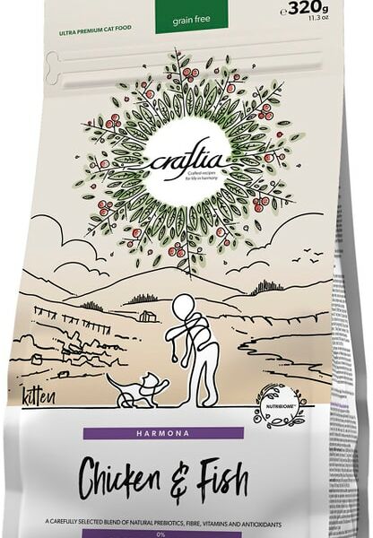 Сухой корм для котят Craftia Harmona из курицы и рыбы 320г