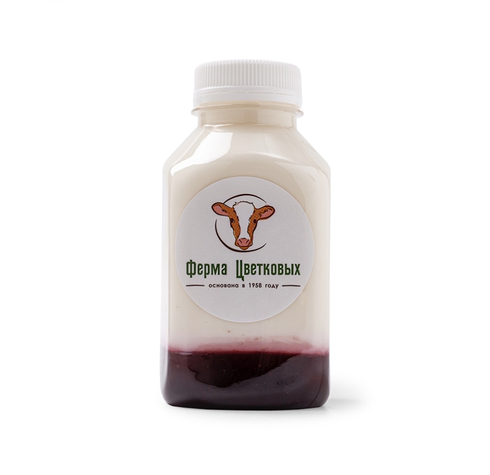 

Йогурт питьевой Ферма Цветковых с черносмородиновым джемом 330 мл