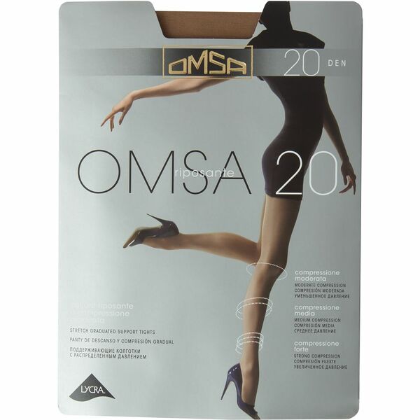 Колготки Omsa Attiva 20 den телесные, размер 4