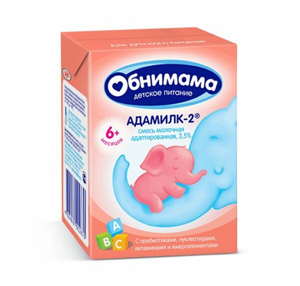 Смесь Обнимама Адамилк-2 молочная адаптированная с 6 месяцев 3.5%, 200г