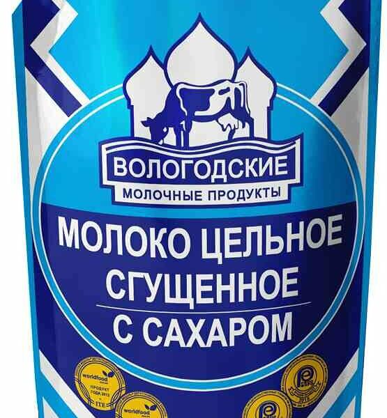 Молоко сгущенное Вологодские молочные продукты с сахаром 8.5%, 270г