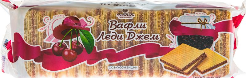 

Вафли Confashion леди джем со вкусом вишни 250 г