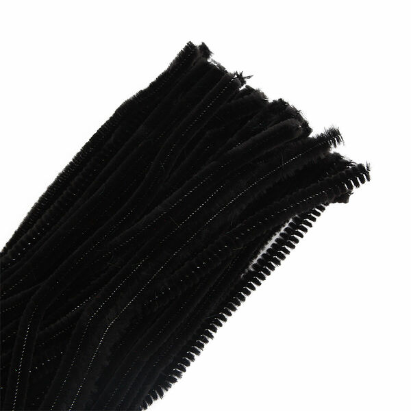 Проволока синельная, 6мм*30см, 100шт/упак, Astra&Craft(А-047 черный)