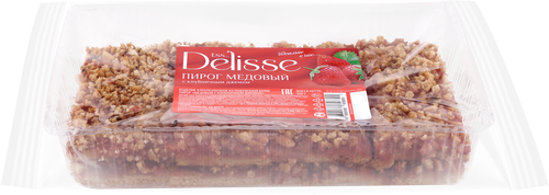 

Изделие хлебобулочное DELISSE Пирог медовый с клубничным джемом, 300г