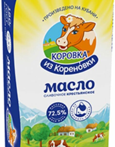 Масло сладко-сливочное Коровка из Кореновки крестьянское 72.5%
