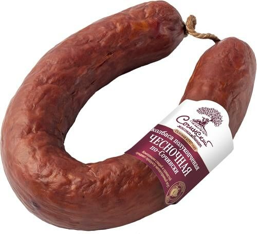 Колбаса Сочинский мясокомбинат Чесночная полукопчёная вес