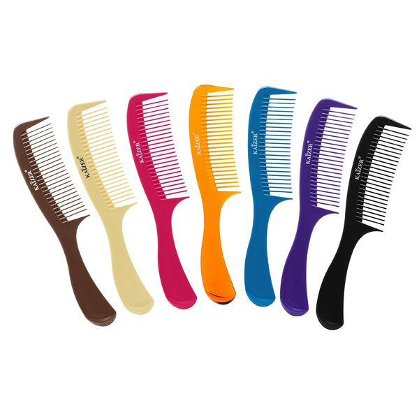 Гребень Kaizer пластиковый, с ручкой, цвет в ассортименте, 200 мл