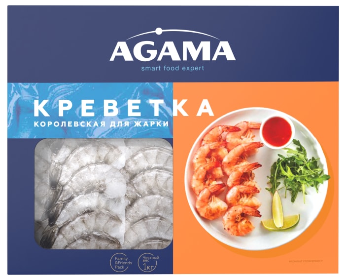 

Креветка Agama Королевская для жарки 1 кг