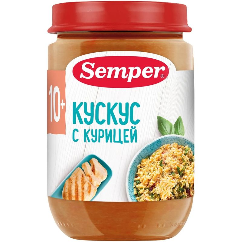 

Пюре Semper кускус с курицей с 10 месяцев 190 г