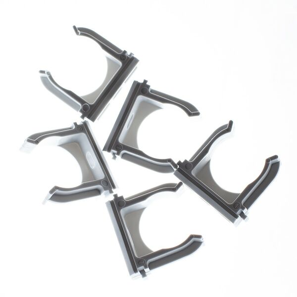 Клипса для трубы гофрированной d16мм уп. 5 шт. серая