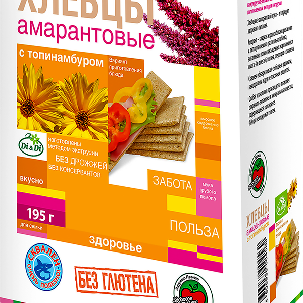 Хлебцы амарантовые DI&DI с топинамбуром